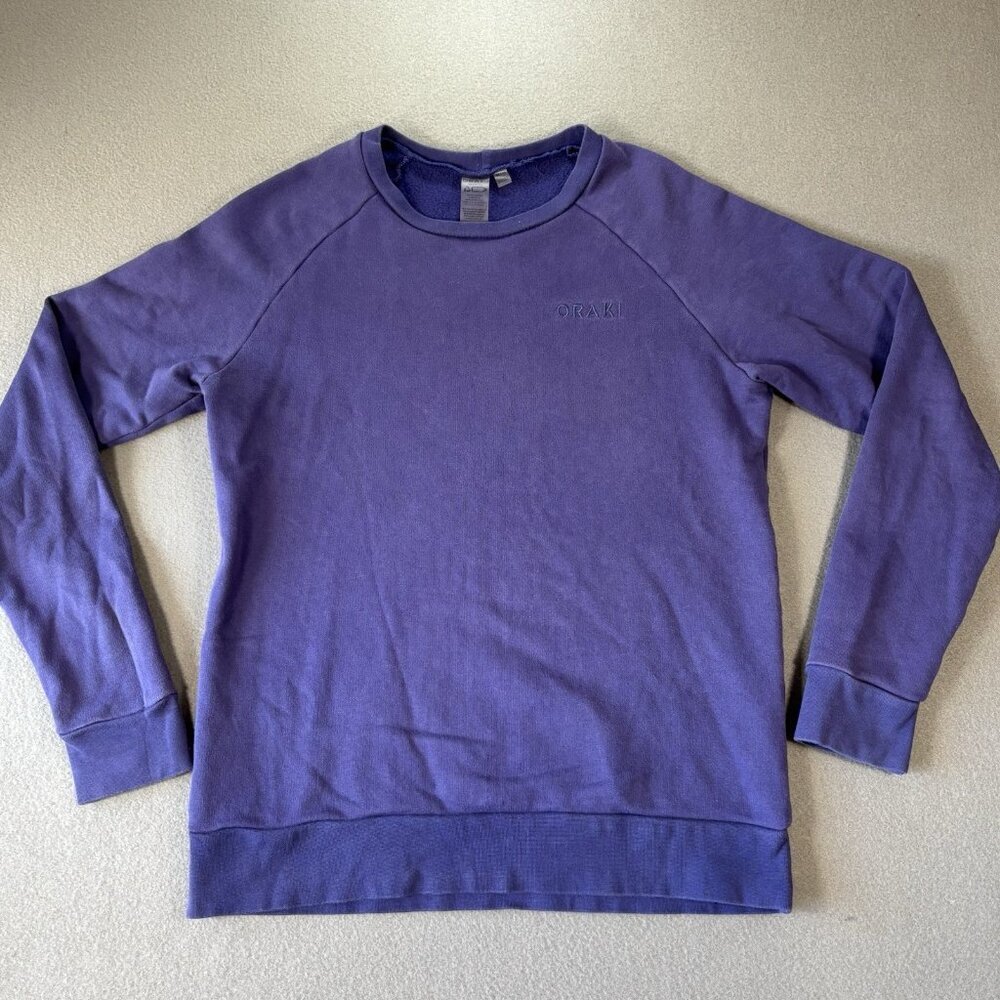 Oraki Womens Sweater M Purple Recycled Material Pullover Minimalist Eco Friendly
